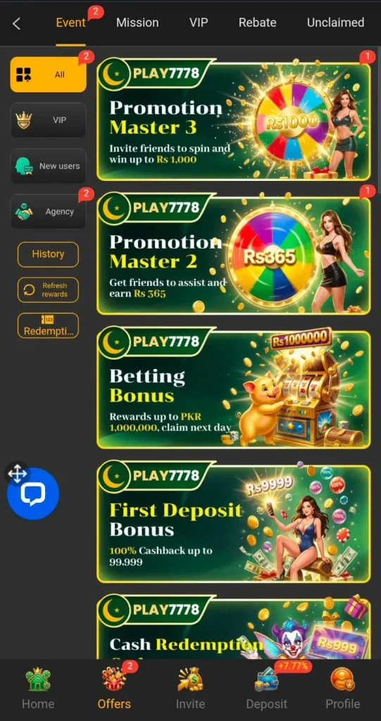 PLAY7778 Game.