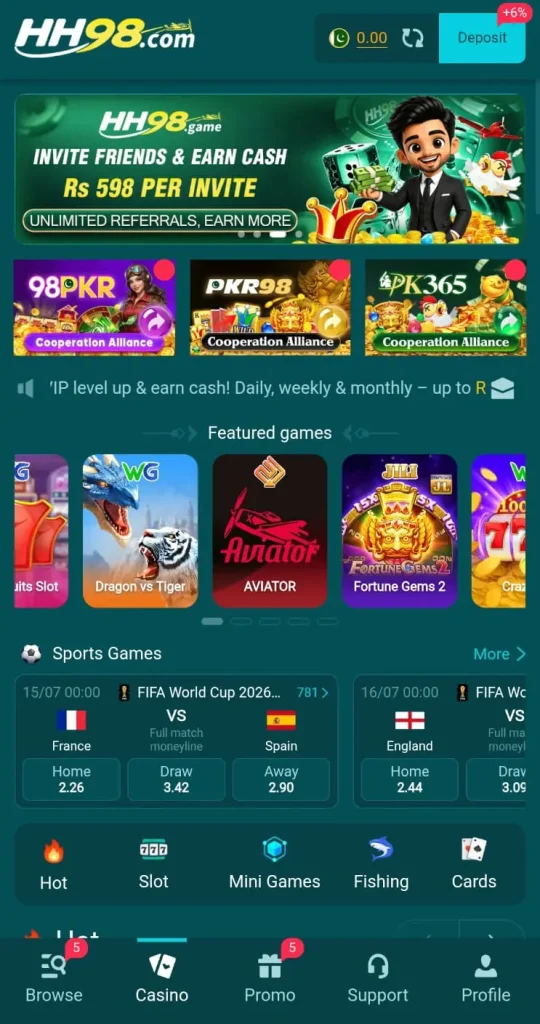 HH98 Game Download Free Earning App In Mobile